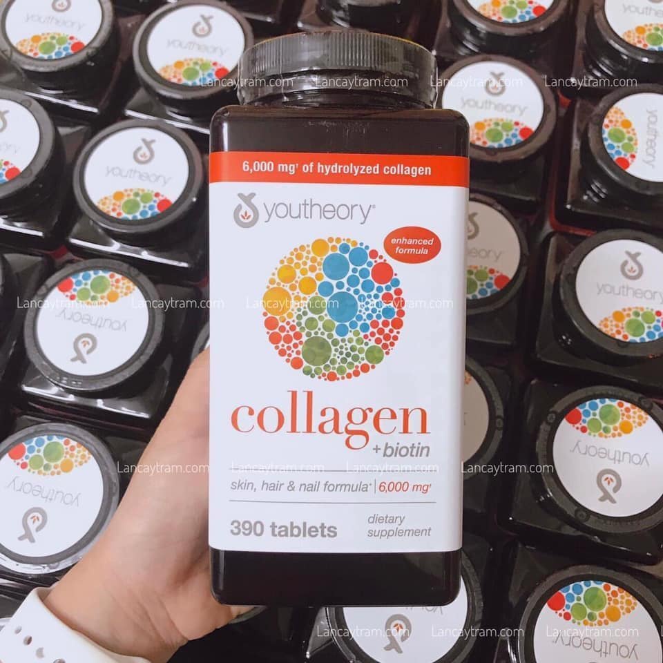 Viên Uống Đẹp Da + Bổ Sung B.i.o.ti.n Youtheory C.o.l.l.a.g.en Plus B.i.o.t.in 390 Viên (Mẫu Mới)