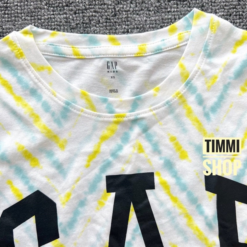 Áo Phông Cộc Tay GAP Cho Bé Trai Bé Gái Cotton Mềm Mát