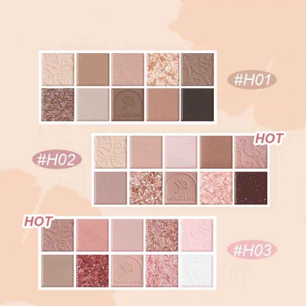 Bảng phấn mắt 10 màu HOLD LIVE bền màu lâu trôi The Mark Of Late Autumn Eyeshadow Palette HL616 HLIV98