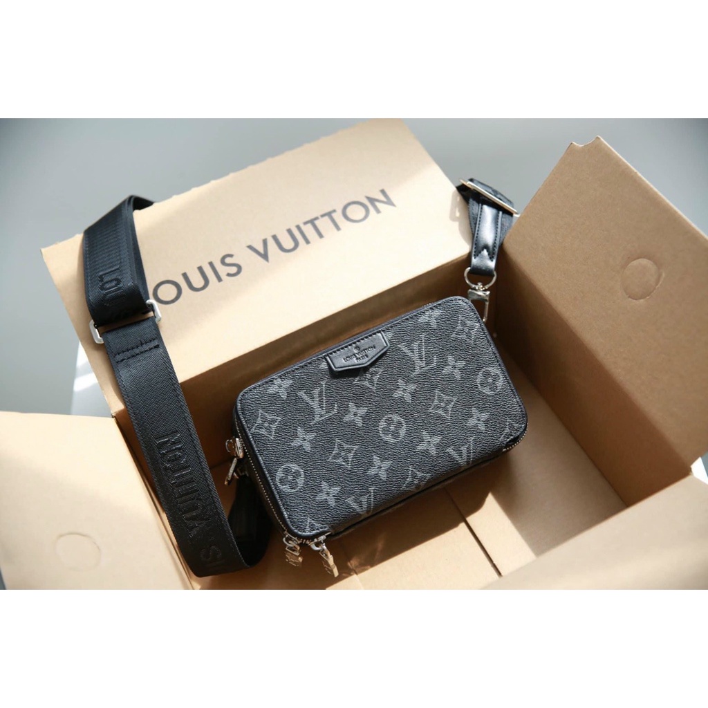 Túi đeo chéo lv cho nam họa tiết lv size 17 cm vừa điện thoại đẹp cá tính kèm hộp