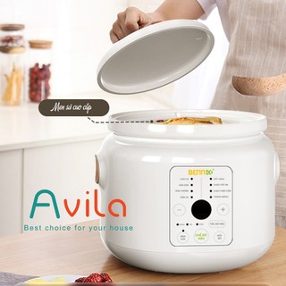 Nồi lõi sứ hầm chậm, nồi hầm cháo cho bé, nồi ninh xương nồi nấu chậm Bennix