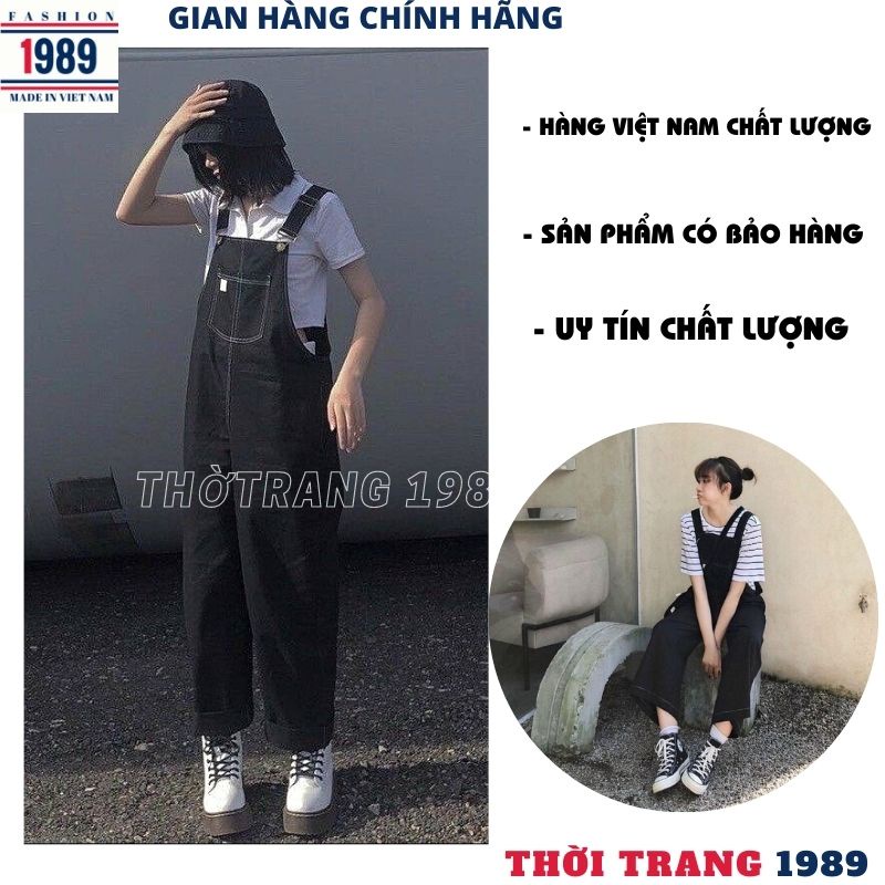 Quần yến vải siêu kute dễ thương -yếm quần kaki trẻ chung năng động -THỜI TRANG 1989