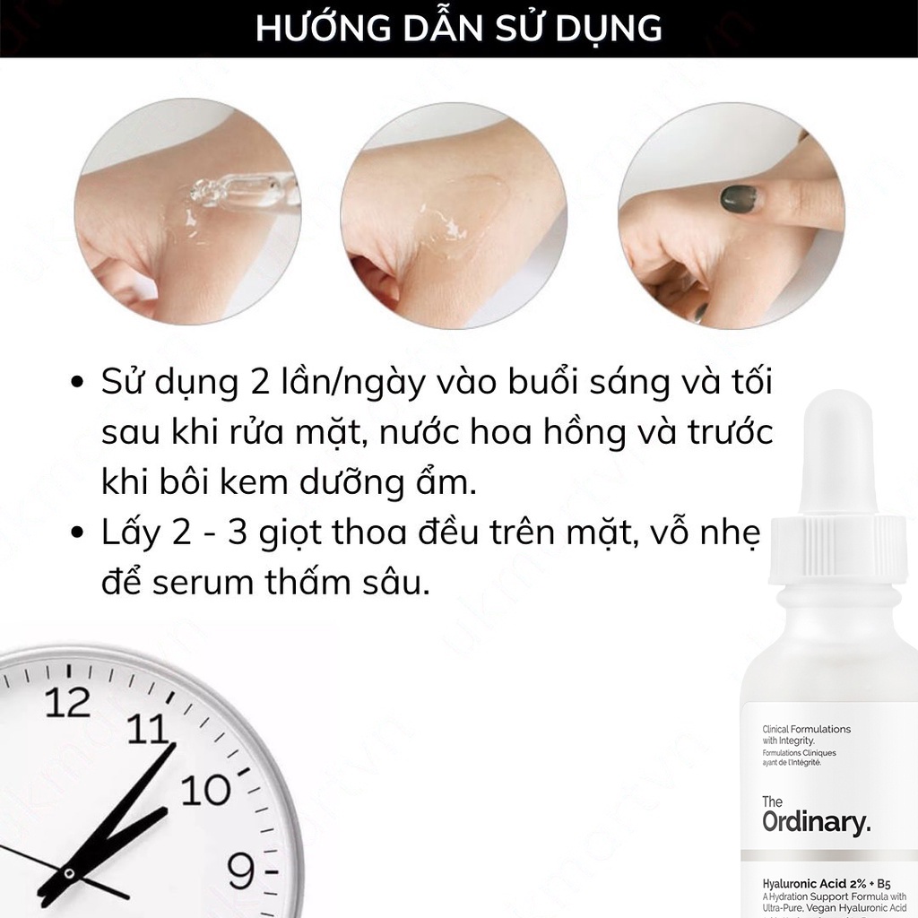 Tinh Chất The Ordinary Hyaluronic Acid 2% + B5 Cấp Ẩm và Phục Hồi Da