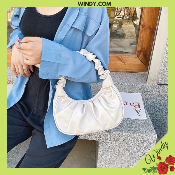 Túi Kẹp Nách Nữ Quai Nhún Sang Chảnh Phong Cách Hàn Quốc Chất Da Mền WD656