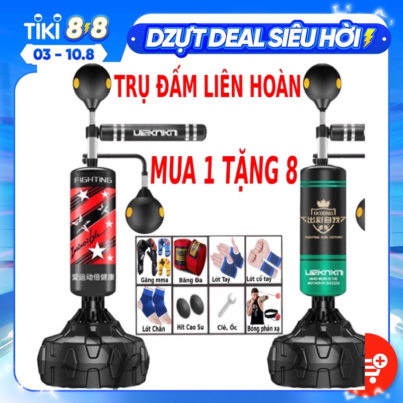 Bao cát đấm bốc boxing liên hoàn phản xạ trục xoay 360 🎁FREESHIP🎁 bao cát boxing liên hoàn phản xạ đấm bốc bản premium