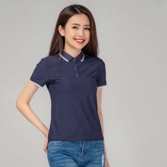 Áo polo nữ có cổ kiểu dáng hàn quốc chất vải cá sấu co dãn 4 chiều mềm mịn cao cấp