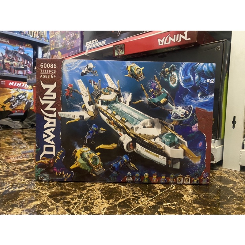 Nonlego 60086 71756 Ninjago Tàu ngầm dưới nước Hydro Bounty
