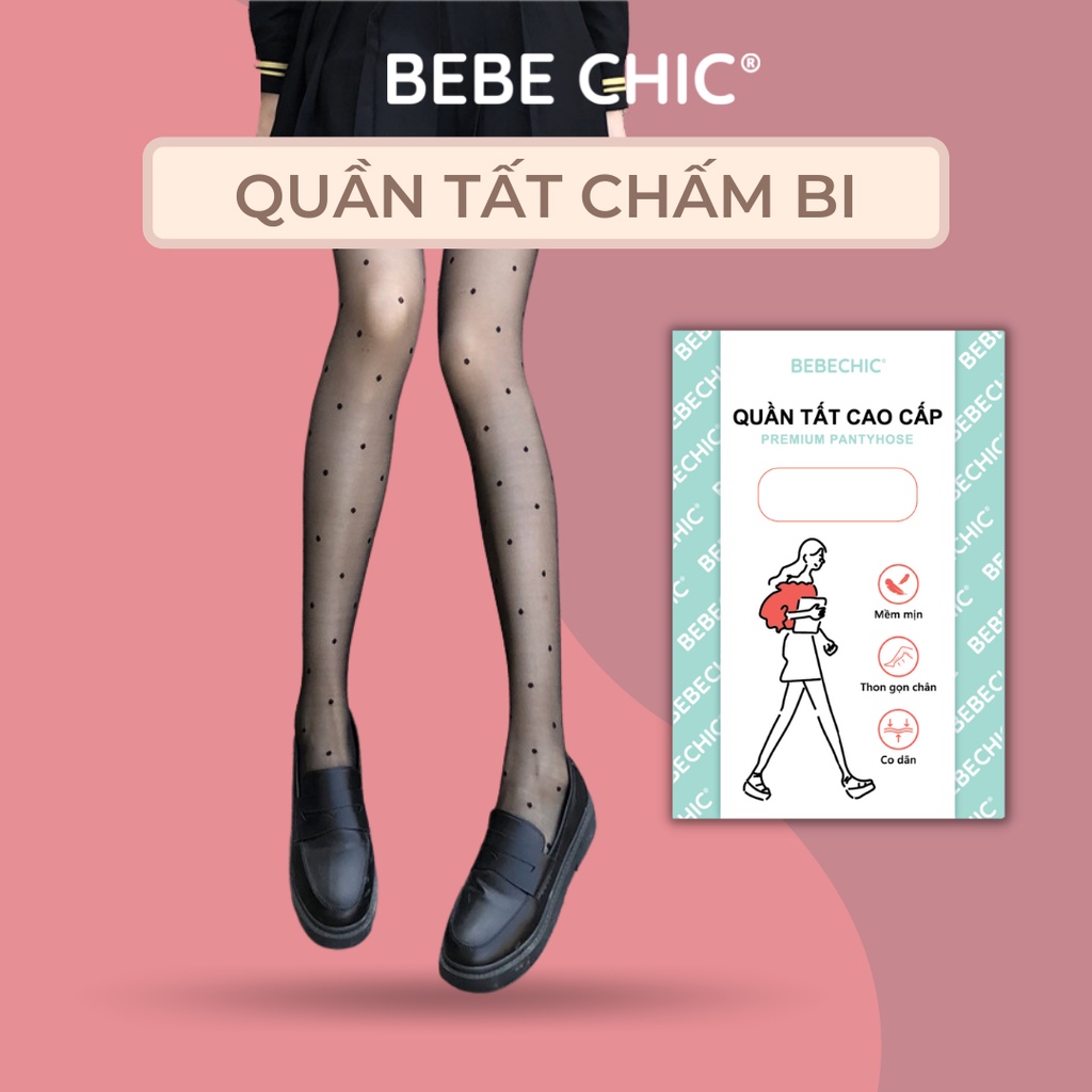 [Mã FADEP2212 giảm 10k đơn từ 99k] Quần Tất Hoạ Tiết Chấm Bi - Trái Tim Co Giãn Cao Cấp BEBECHIC QT03