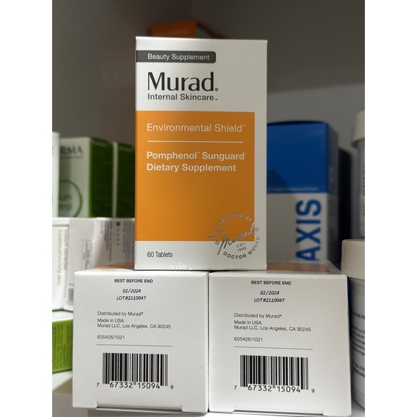 ( Date6/ 2024 ) Viên uống chống nắng nội sinh Murad Pomphenol Sunguard 60 viên