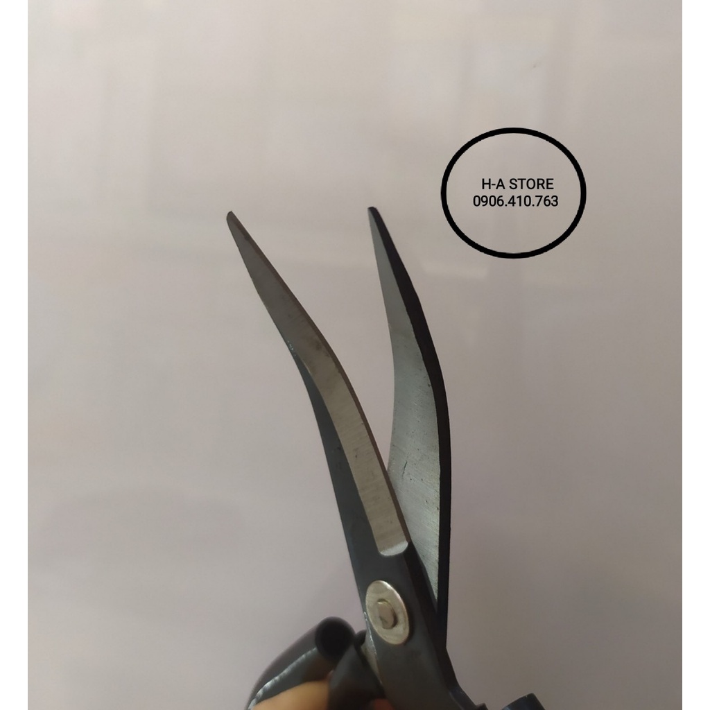 Kéo mỏ cong cắt đế giày dép cao su siêu bén màu đen