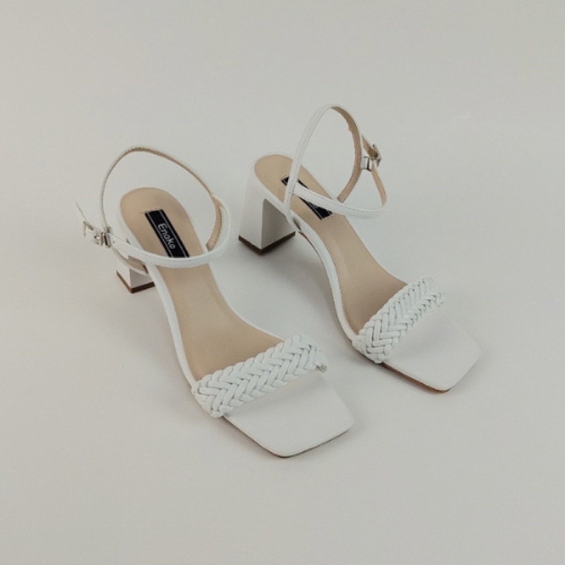 Giầy sandal cao gót enako TP13519- mũi vuông gót cao 7cm