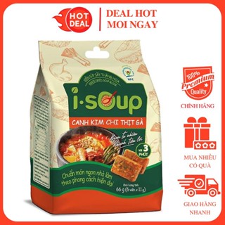 Canh Ăn Liền Kim Chi Thịt Gà I-Soup 66G (6 Viên x 11G)