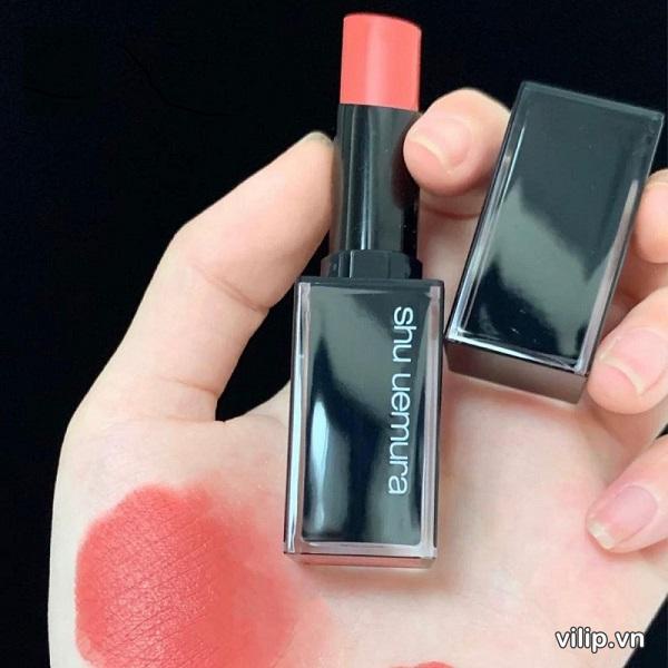 Son Shu Uemura 342 vỏ đen – Màu Cam Sữa Thanh Lịch