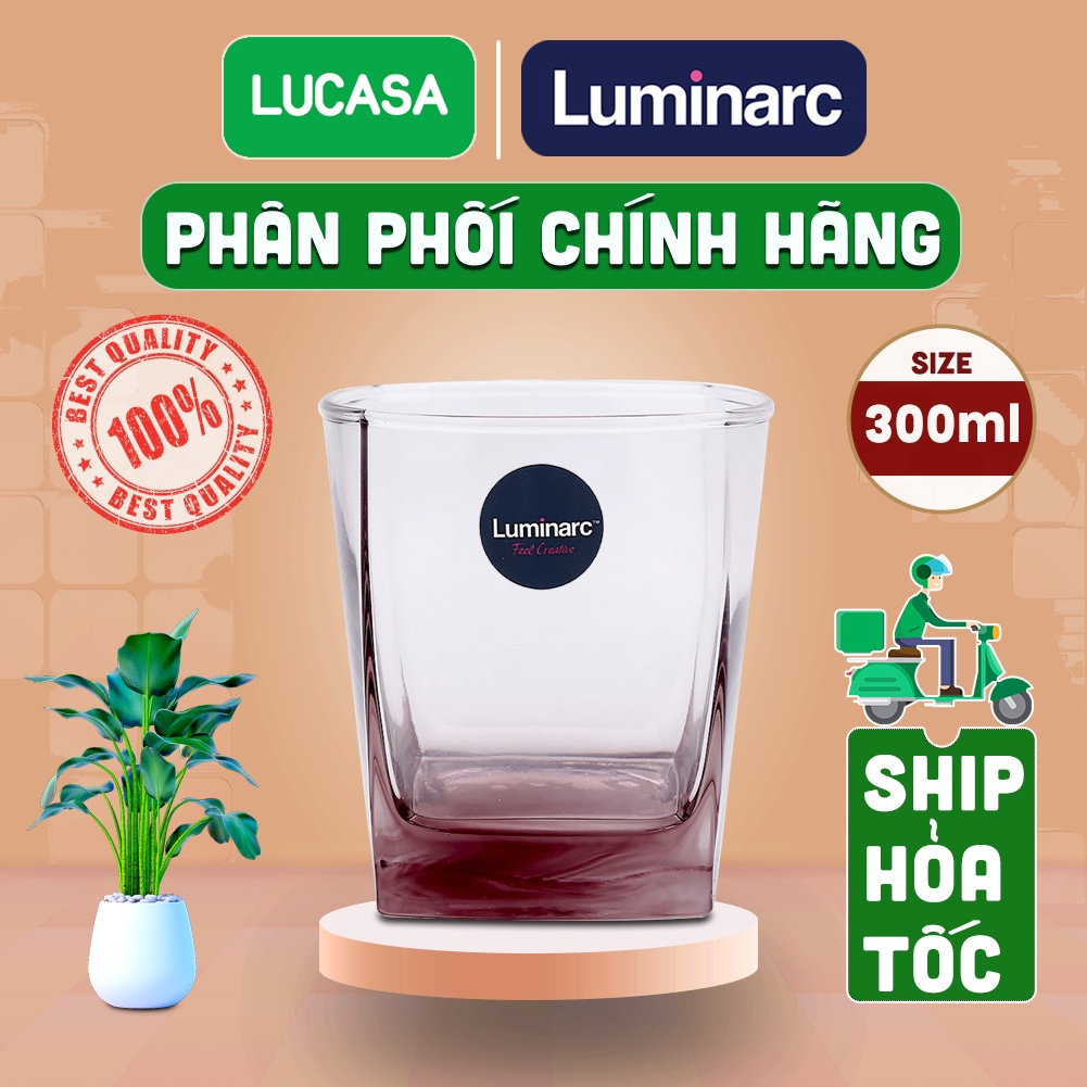 Ly Thủy Tinh Luminarc Sterling Pink 300ml - Loại Thấp L5388 | Phân Phối Chính Hãng