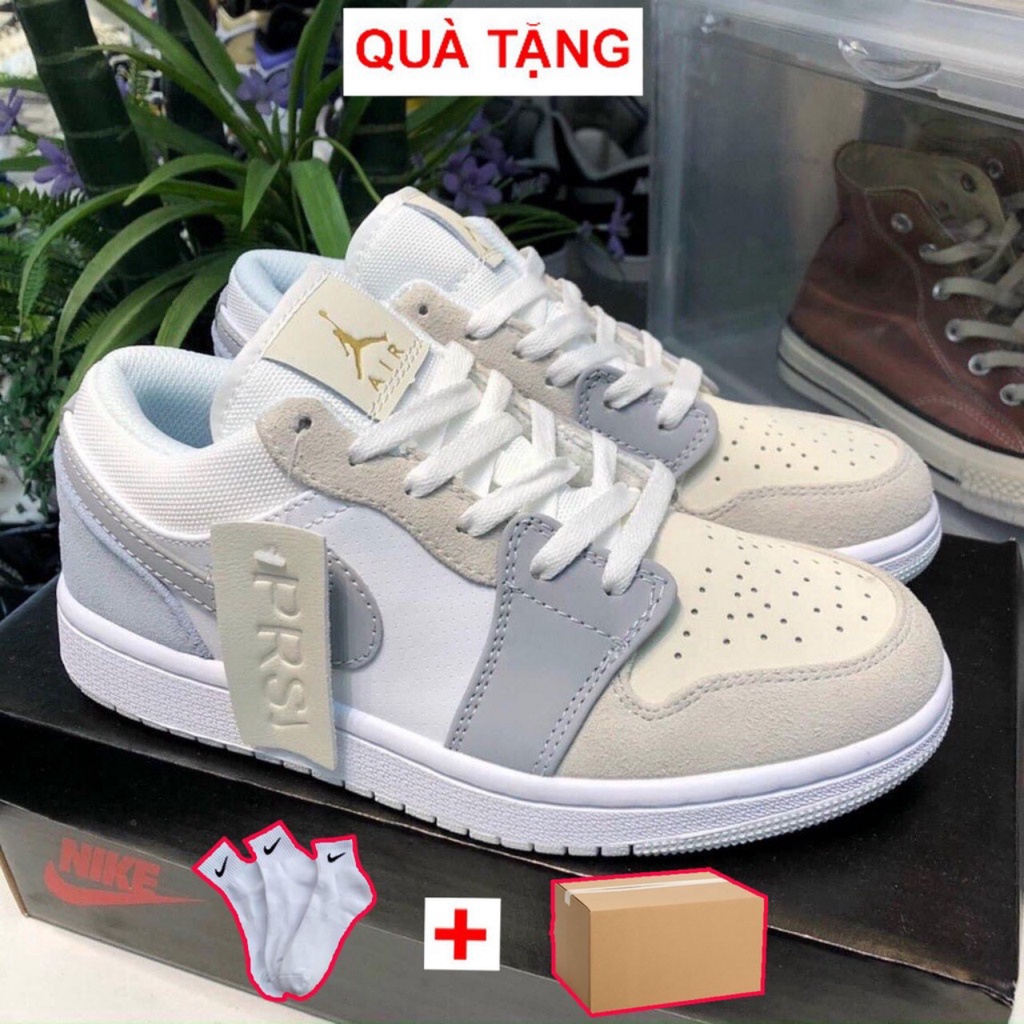 Giày Jordan Cổ Thấp, Giày Jordan Paris Xám Xanh Bản s.cấp Full Bill + Full Box