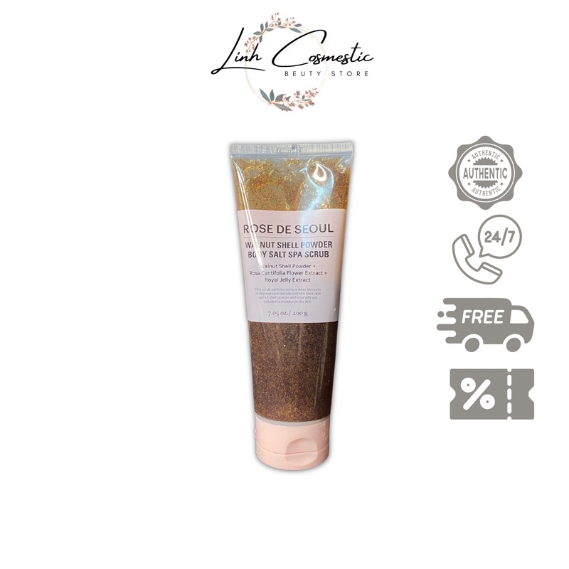 Muối Tắm Tẩy Da Chết Rose De Seoul- Làm sạch sâu, Dưỡng Trắng gấp 3 lần, Lưu hương lâu
