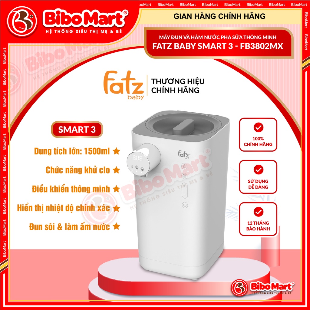 Máy Đun Và Hâm Nước Pha Sữa Thông Minh FATZBABY SMART 3 - FB3802MX