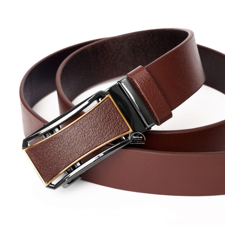 Thắt Lưng Nam Da Nam Da Bò Khoá Mạ Không Gỉ Duvis DL501 Đen, Nâu.