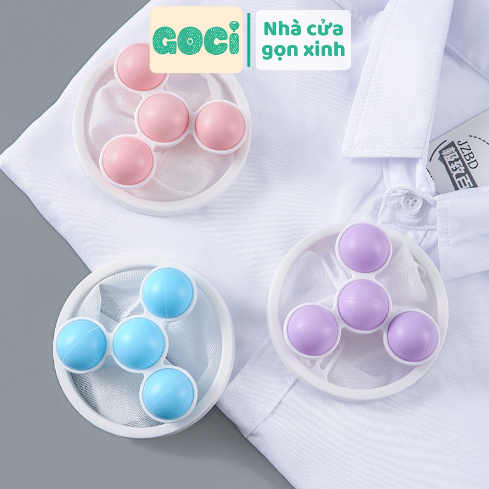 Túi phao lọc tóc bụi bẩn mịn dành cho máy giặt tiện lợi túi lưới kèm quả bóng giặt nổi làm sạch quần áo