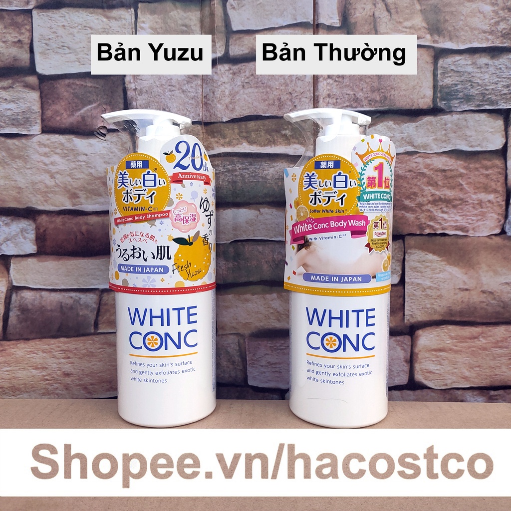 Sữa tắm trắng da White Conc Body Wash 600ml của Nhật - Marna White Conc Body Shampoo C II