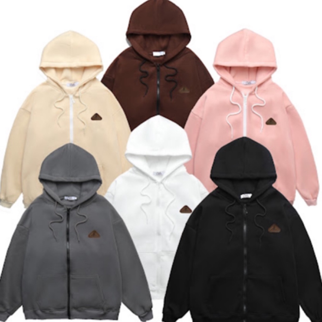Áo khoác nữ dây kéo mẫu logo da nâu cao cấp, nhiều màu ,áo nỉ dây kéo UNISEX