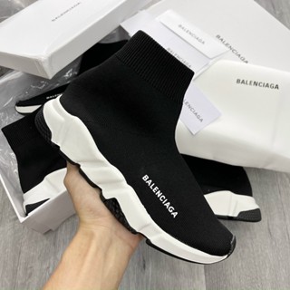 Giày Balen Speed đen cổ chun cao cấp , Giày balen cổ cao nam nữ full bill box hộp trắng quảng châu