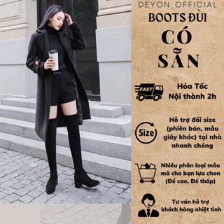 [CÓ SẴN Size 35-43] Boots đùi boots nữ cao cổ co giãn cao cấp ôm chân, bốt nữ cao cổ, bốt đùi nữ