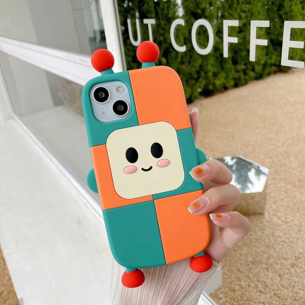 Ốp Điện Thoại Silicon Hình Robot Cho Vivo Y21 Y20 Y17 Y11 Y53S Y76S v20 pro V23 x60 x70 x80 x90 Y15