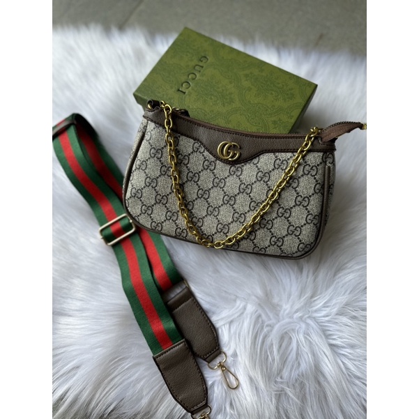 Túi kẹp nách #gc hobo dáng mới dây đeo bảng to 21cm