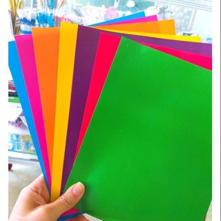 Xấp 70 tờ giấy màu thủ công không keo có kẻ ô caro khổ 17x21cm