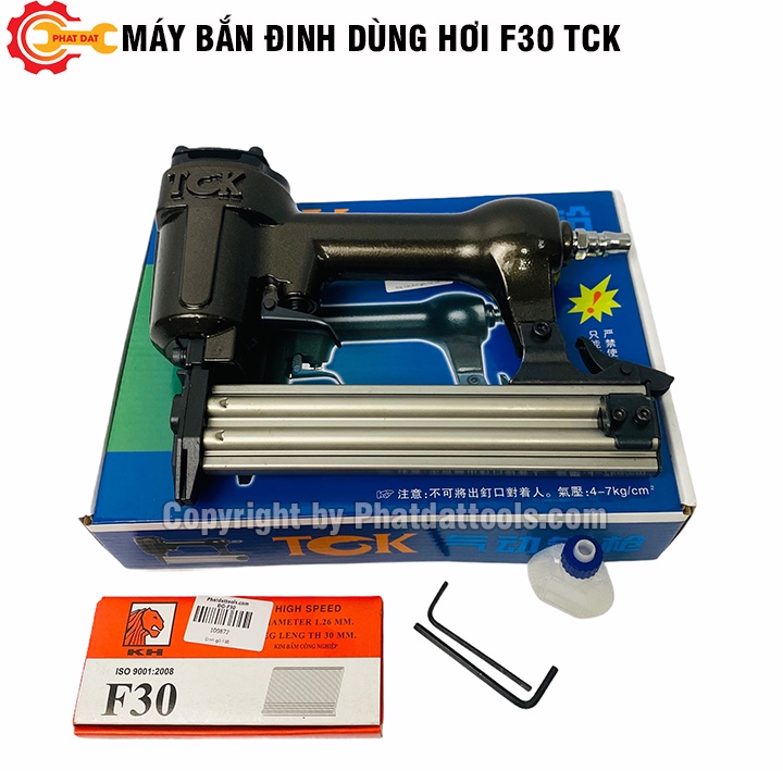 Máy Bắn Đinh Gỗ Dùng Hơi F30 TCK-Tặng Kèm Hộp 5000 Đinh F30