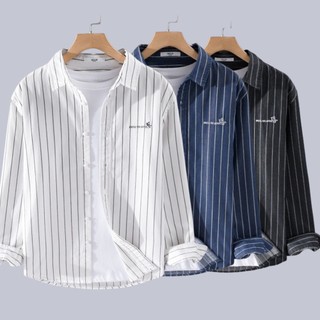 Áo sơ mi nam sọc chữ tay dài Mã MK221 Thời trang EMEY LUXURY Thiết kế trẻ trung nam tính chuẩn phong cách