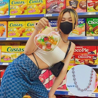 Dây chuyền ball chain inox nam nữ bi tròn 12Ly
