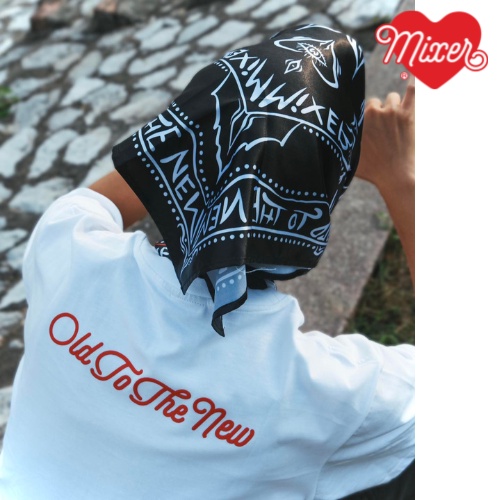 Khăn "MIXER Bandana" lụa vuông thời trang nam nữ choàng cổ trùm đầu hiphop streetwear cao cấp