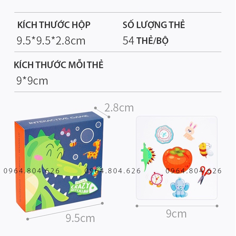 Đồ Chơi Thẻ Bài boardgame Crazy Matching trò chơi tương tác nhóm