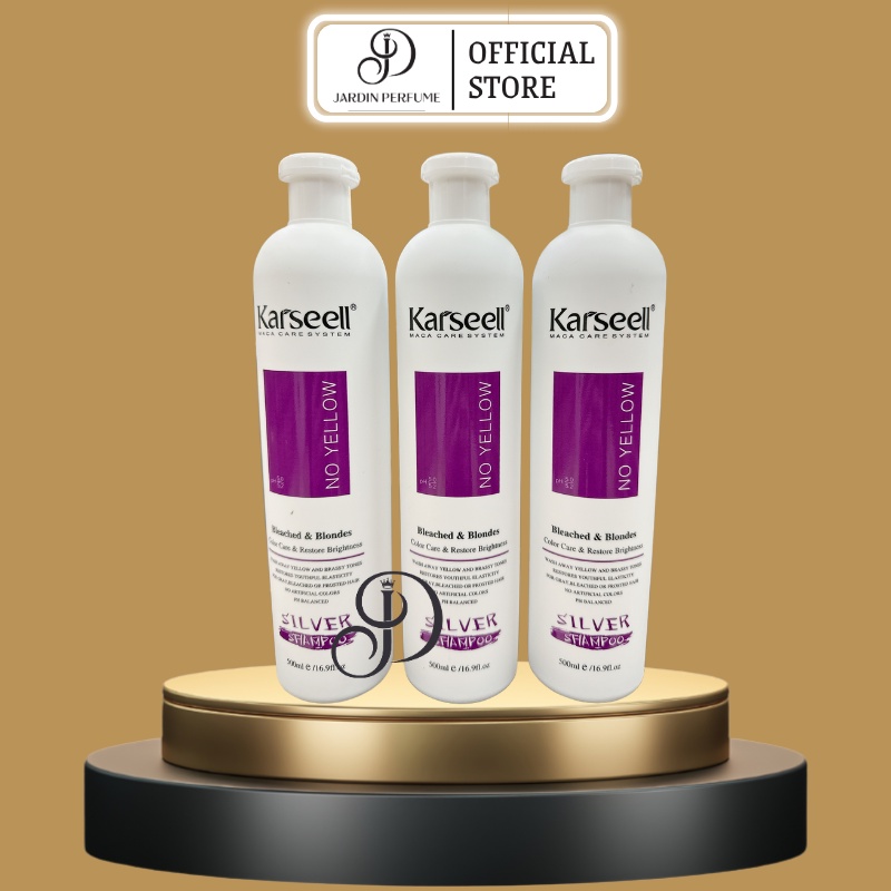 Dầu gội tím khử vàng KARSEELL Silver Shampoo 1000ml | Dầu Gội Khử Vàng, Giữ Màu Cho Tóc Nhuộm Sáng, Tóc Tẩy