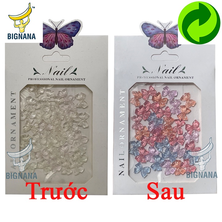Charm Gấu, Thỏ, Charm Nail, Nơ Thạch, Bướm, Trái Đào Đính Móng Tay, Móng Giả Siêu Xinh