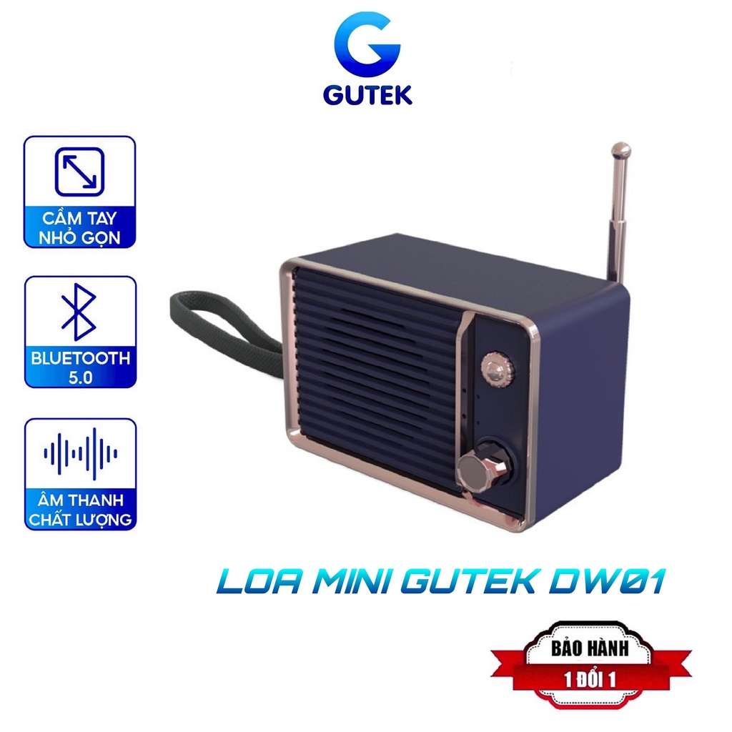 Loa bluetooth nghe nhạc mini Gutek DW01 phong cách Retro âm thanh chất lượng hay giá rẻ