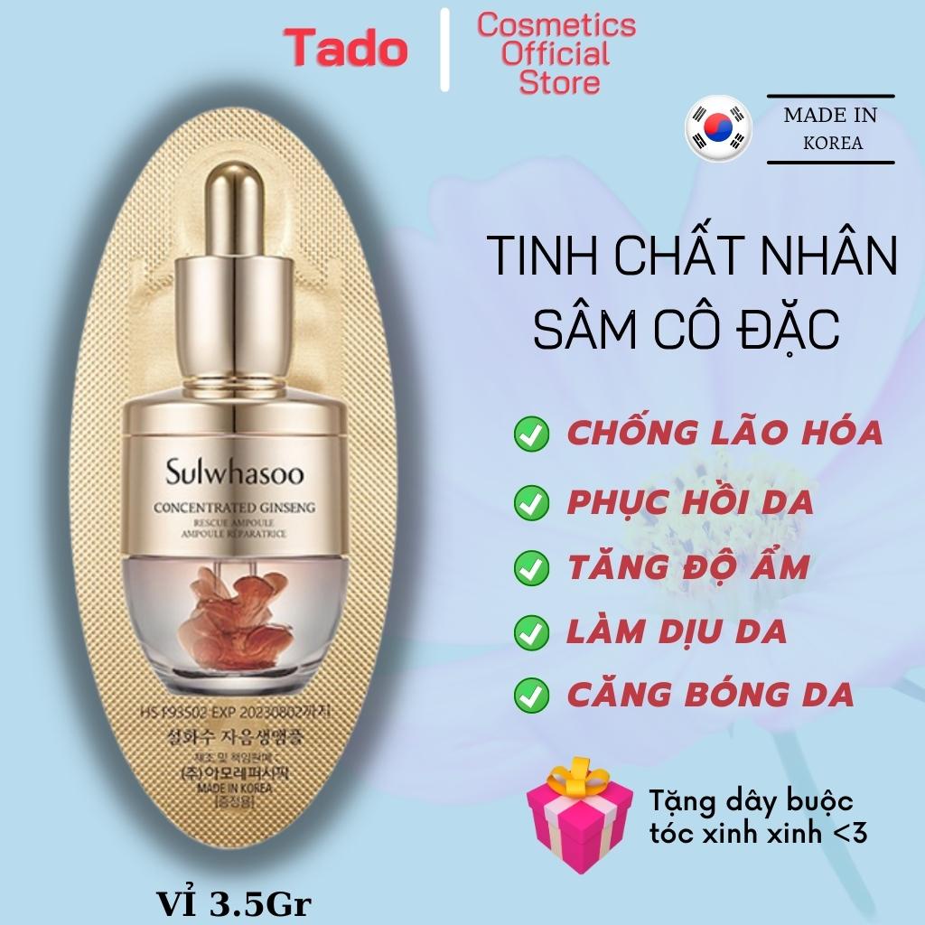 1 gói tinh chất dưỡng Sulwhasoo nhân sâm cô đặc tái tạo trẻ hoá tăng độ đàn hồi săn chắc cho da sáng khoẻ mịn màng
