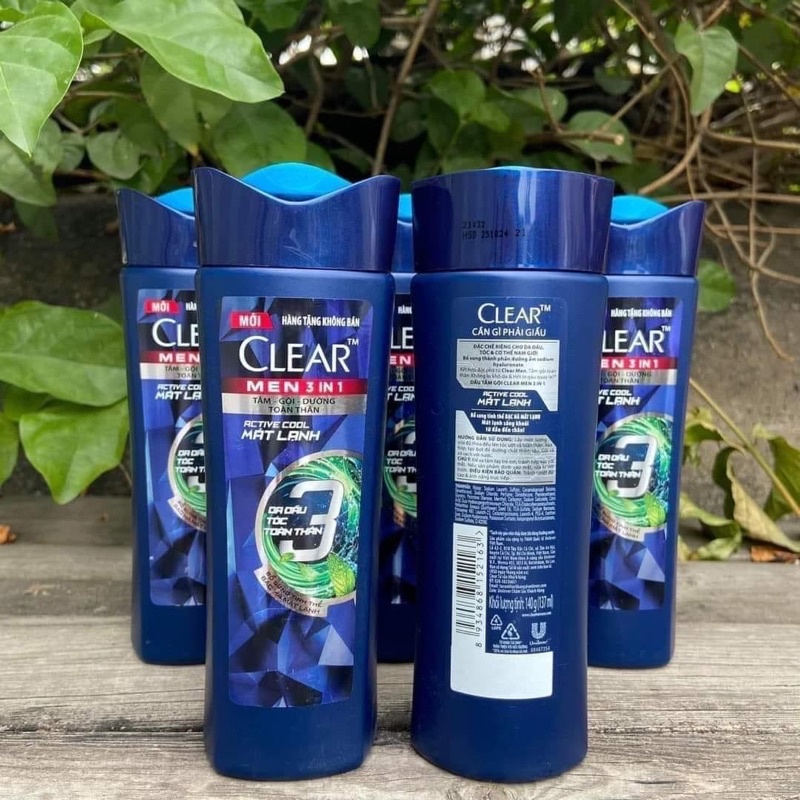 Combo 2 Chai Dầu Gội Claer Men Sạch Sâu 140g