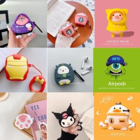 Vỏ Bao silicon bảo vệ tai nghe Airpods 3, Case đựng airpod 3 kèm móc khóa treo tiện lợi nhiều màu