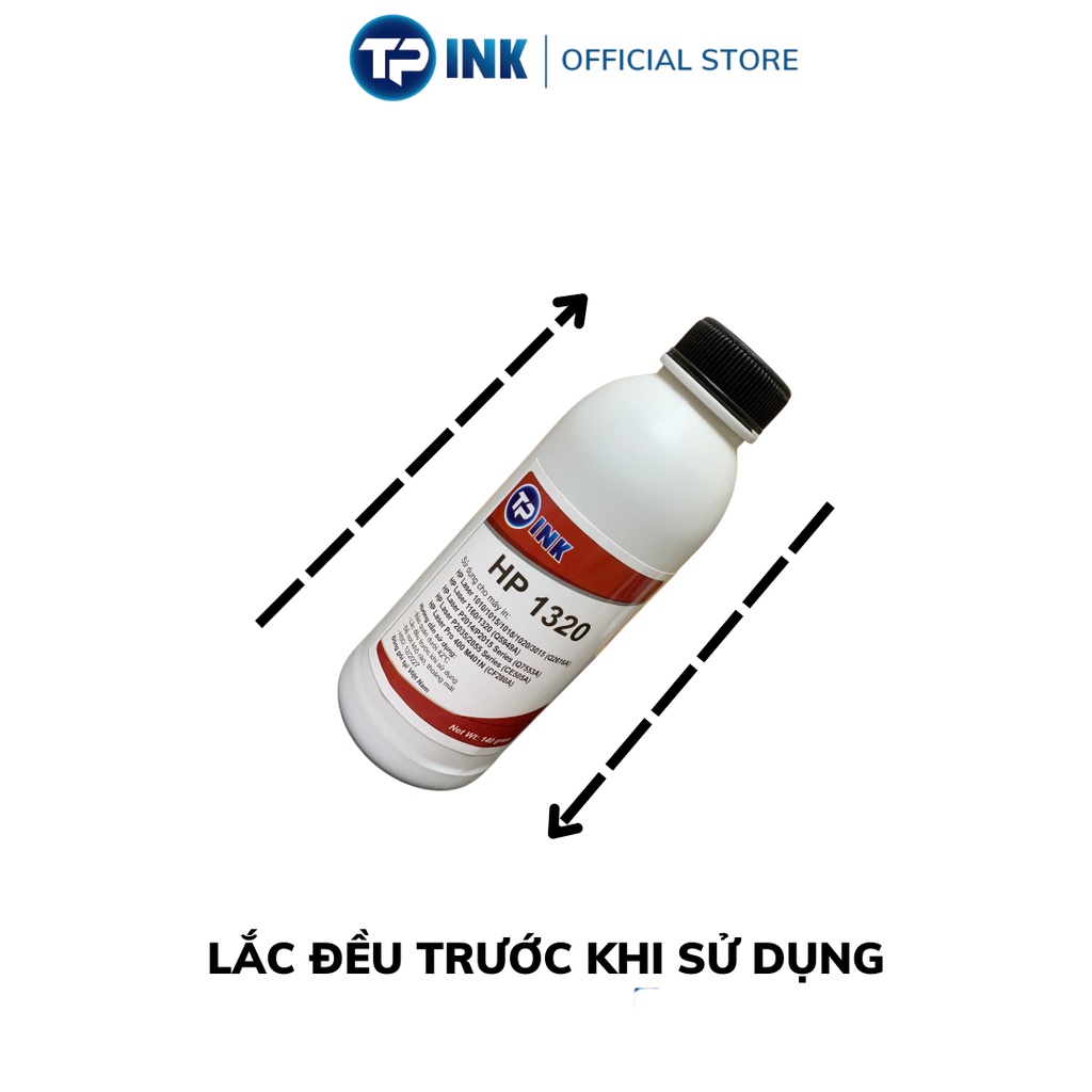 Mực đổ 1320 thương hiệu TP ink  dùng cho máy in 1320/2900/3300/2035/2055/12a/49a/05a/15a/ 140g