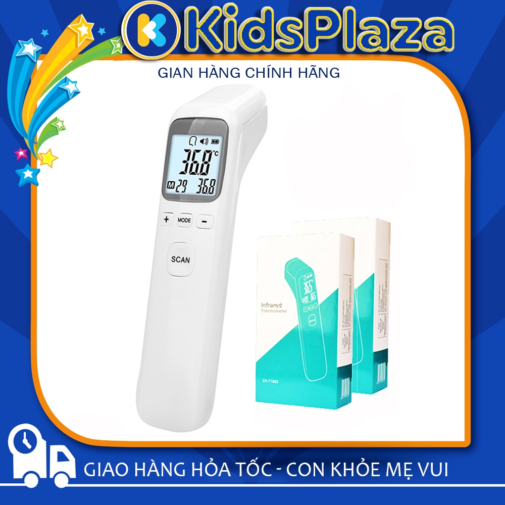 MÁY ĐO NHIỆT ĐỘ HỒNG NGOẠI CẢM ỨNG ĐO TRÁN CK-T1803, NHIỆT KẾ ĐIỆN TỬ SCAN ĐO THÂN NHIỆT - BẢO HÀNH CHÍNH HÃNG