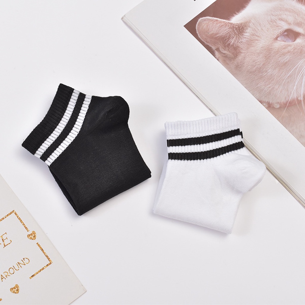 Tất vớ cổ thấp ngắn 2 Sọc Viền thời trang unisex nam nữ TNL Store