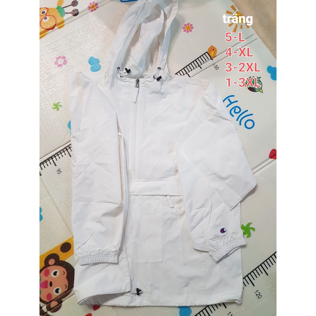 Áo jacket Champion màu trắng auth 100% new
