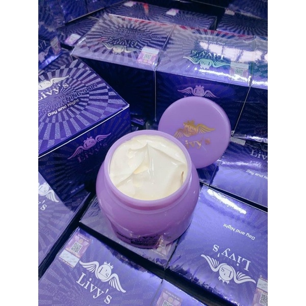 01 hộp kem dưỡng trắng da body Livy’s tím 250g