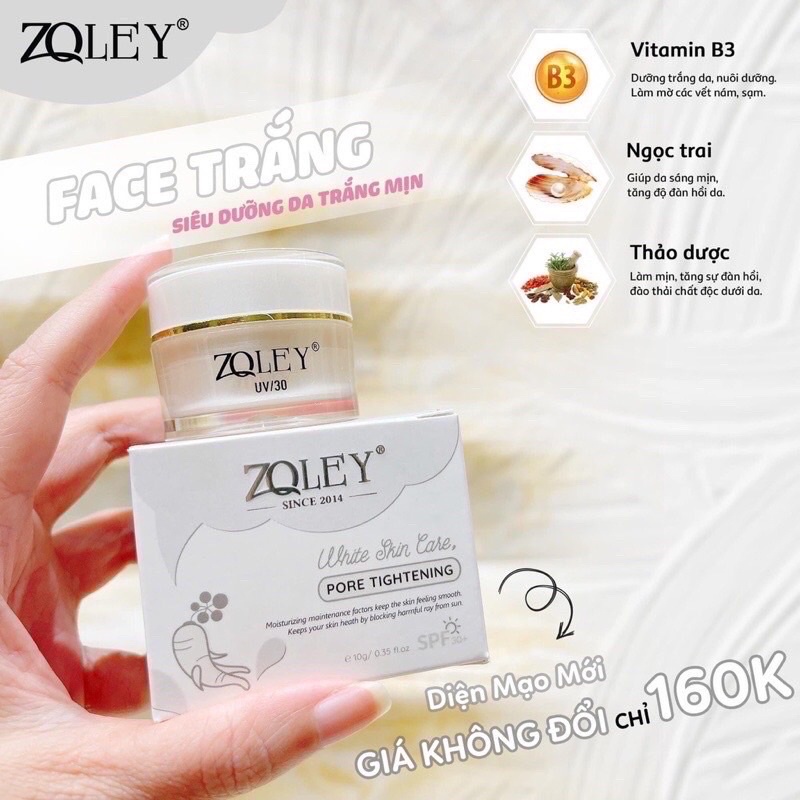 Kem Face zoley chính hãng làm trắng da hộp 10 gam