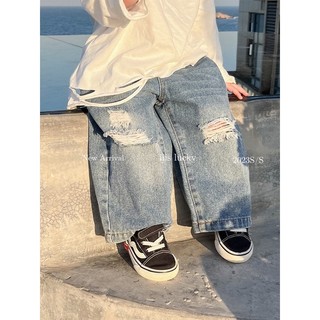 ORDER-Quần Jeans Cho Bé Trai-Quần rách gối phong cách