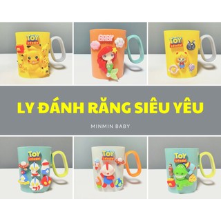 Ly Đánh Răng Ly Uống Nước Cho Bé Kitty Pikachu Kitty Mickey