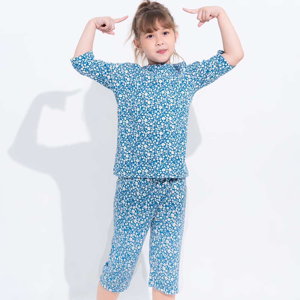 Bộ Đồ Thun Lửng Bé Gái Vincy Thoáng Mát KTL015W11